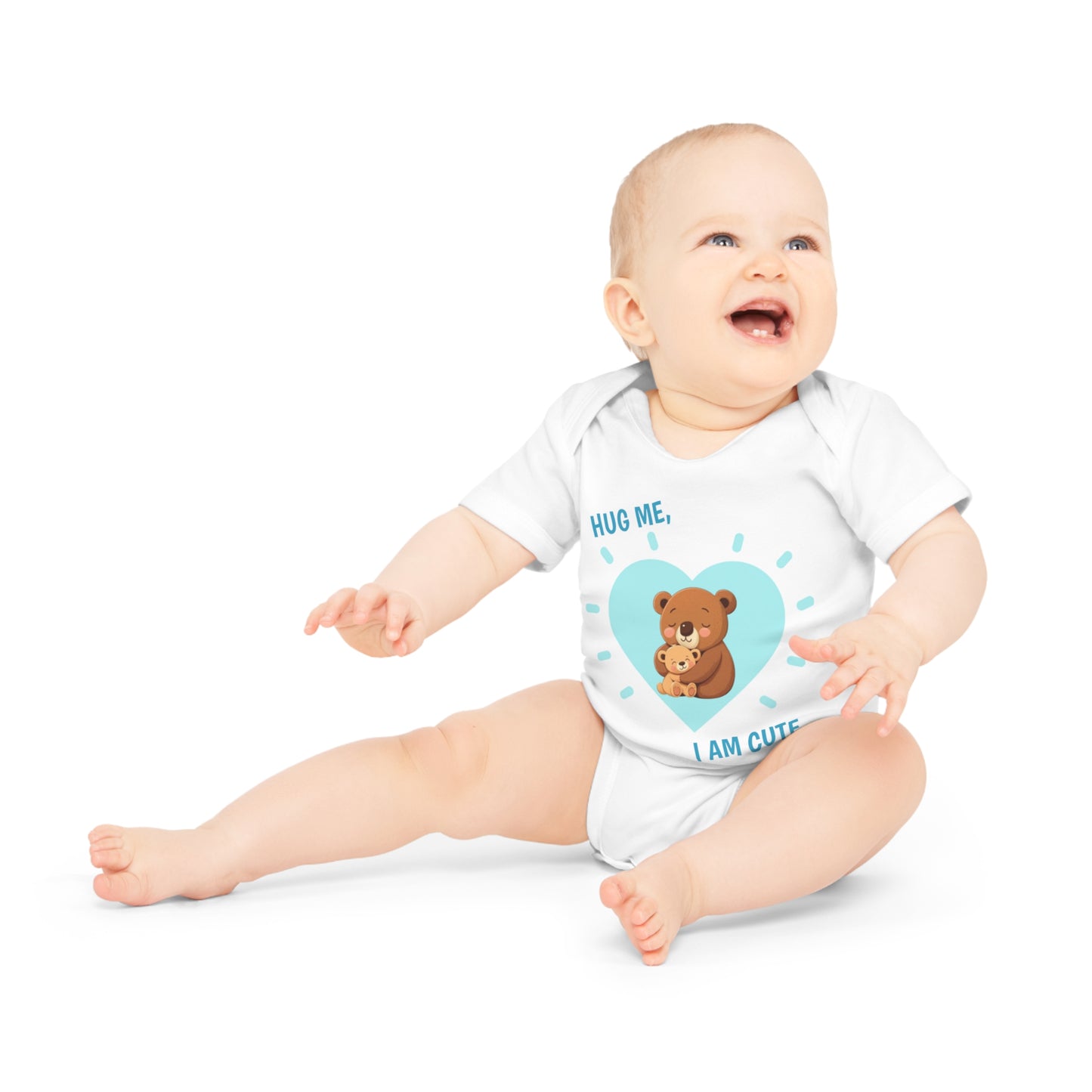 Supersüßer Babybody | Onesies | "hug me, i am cute" | Babygeschenk | Geburt