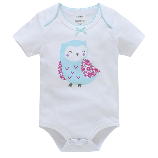 Baby Body Shortsleeve OWLY Design at Titchytastic.com