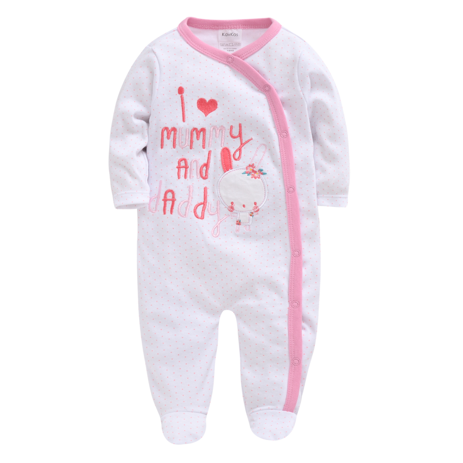 footed romper i love mom and dad at titchytastic.com