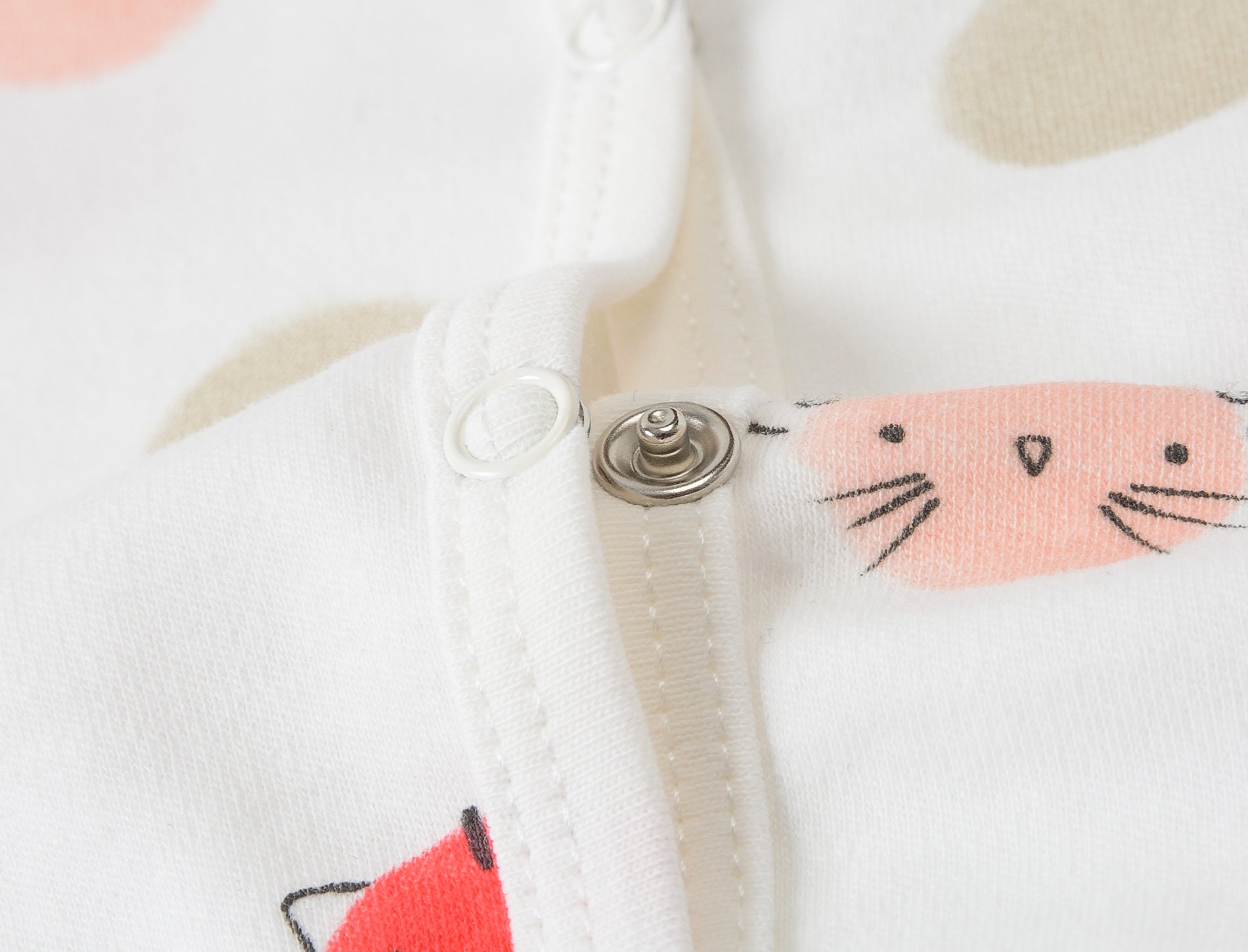 footed romper dots and animals at titchytastic.com