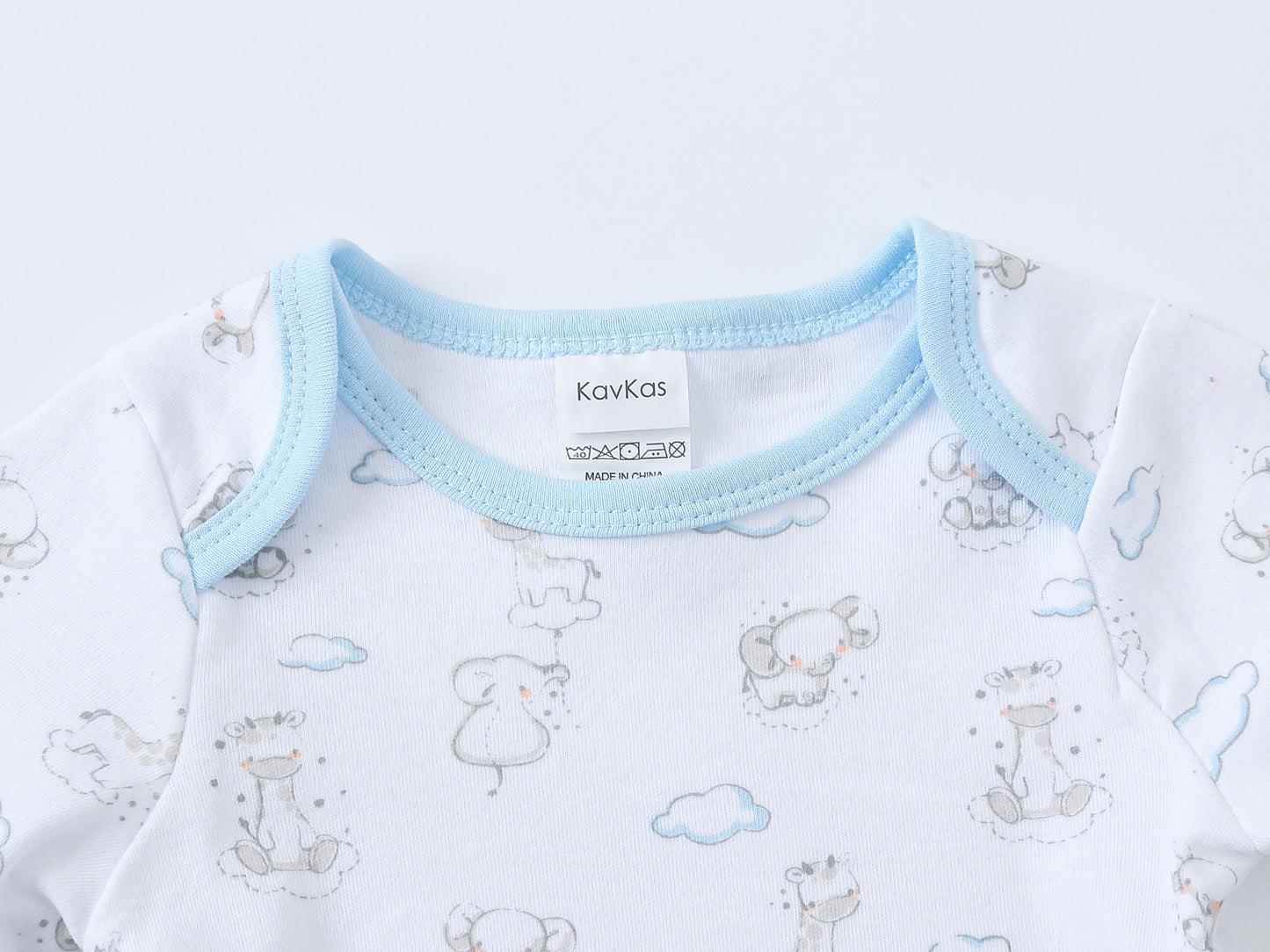 footed romper with little elephants at titchytastic
