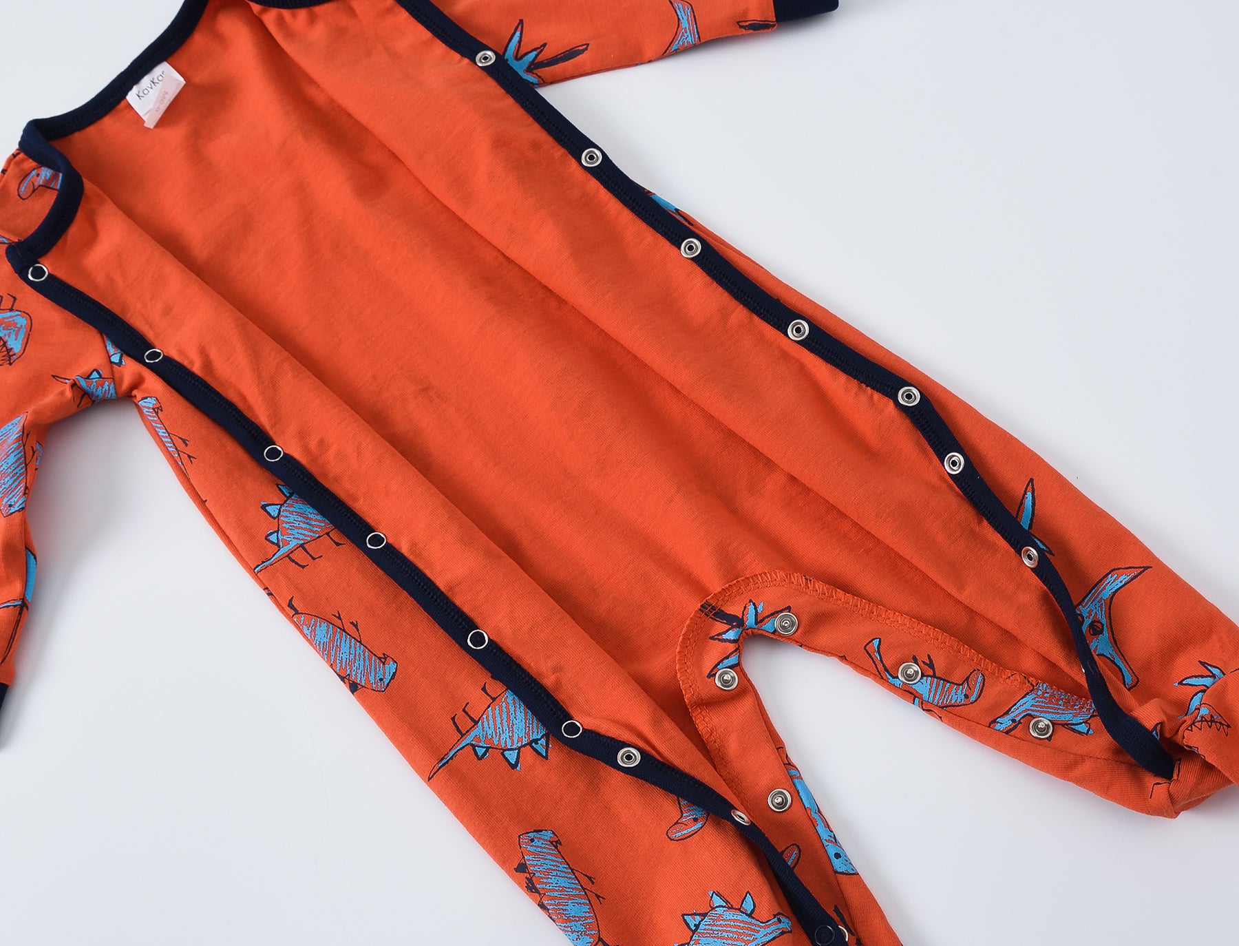 footed romper dinosaur design at titchytastic