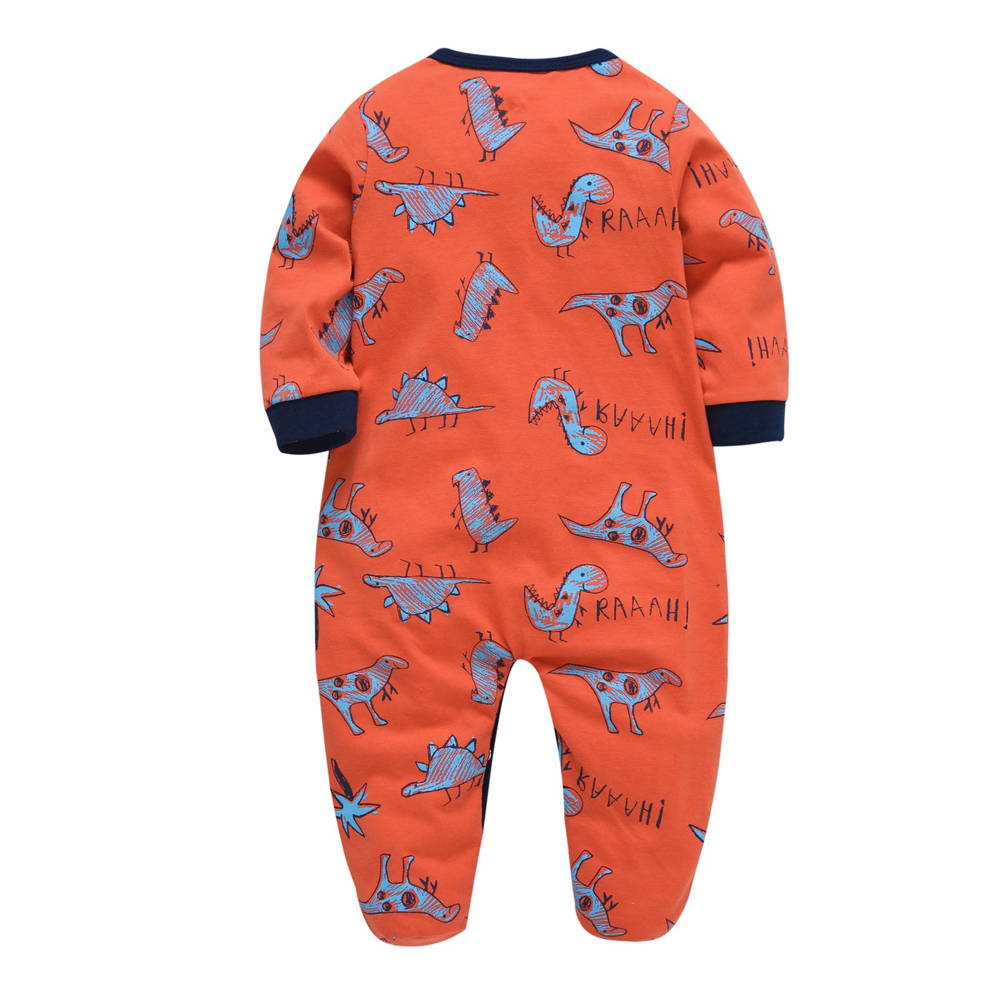 footed romper dinosaur design at titchytastic