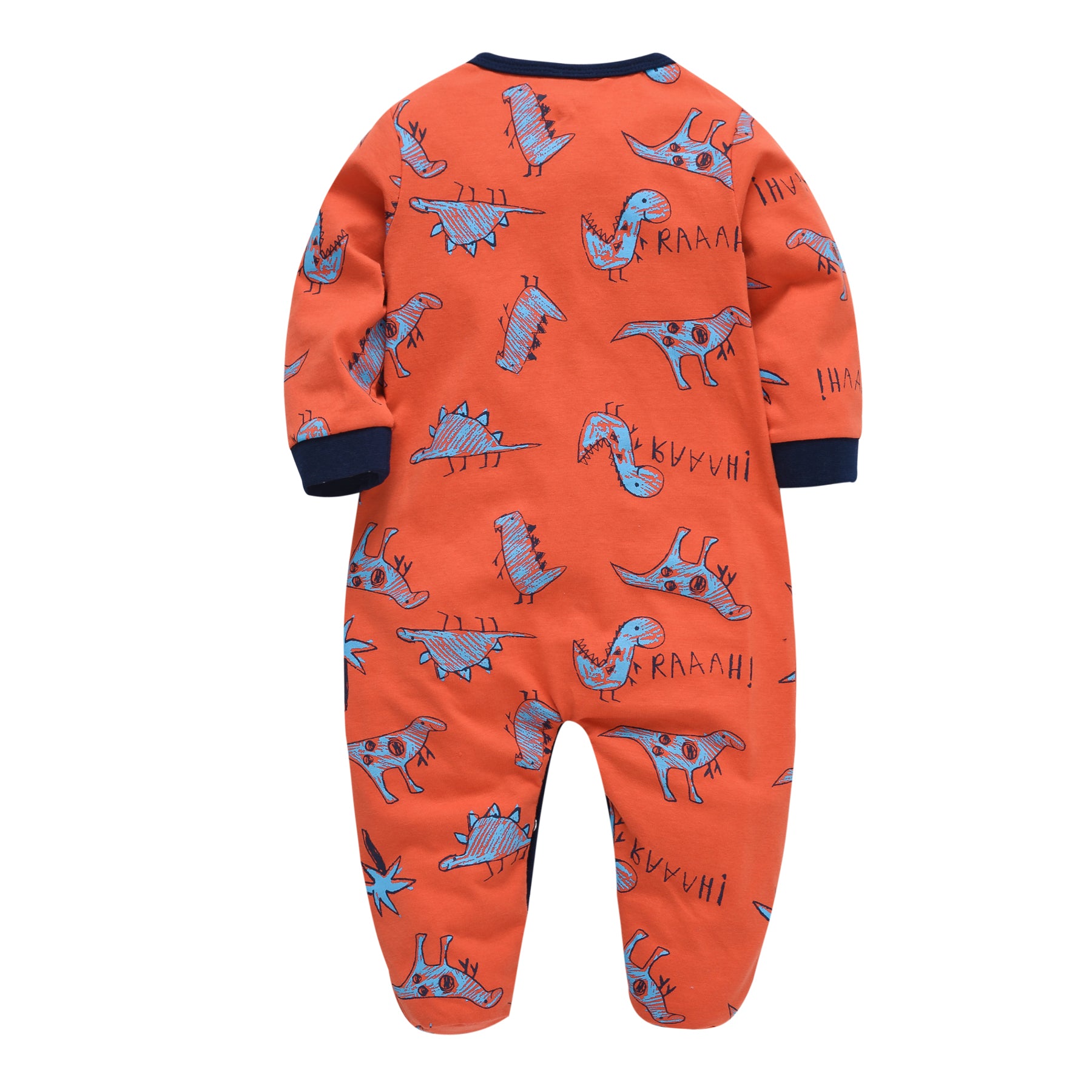 footed romper dinosaur design at titchytastic